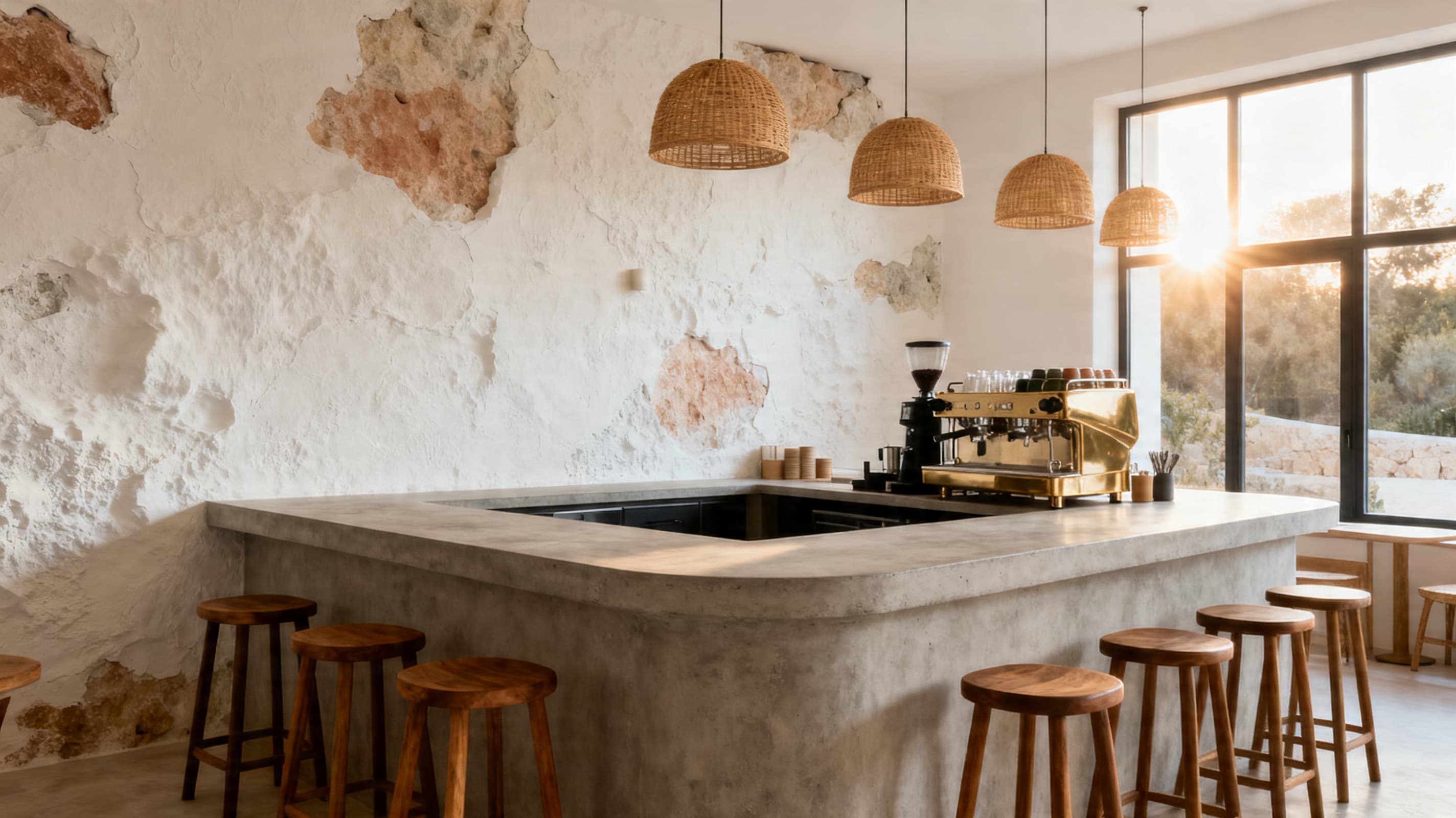 Commercial & Retail — A wall finish that does brand identity work.