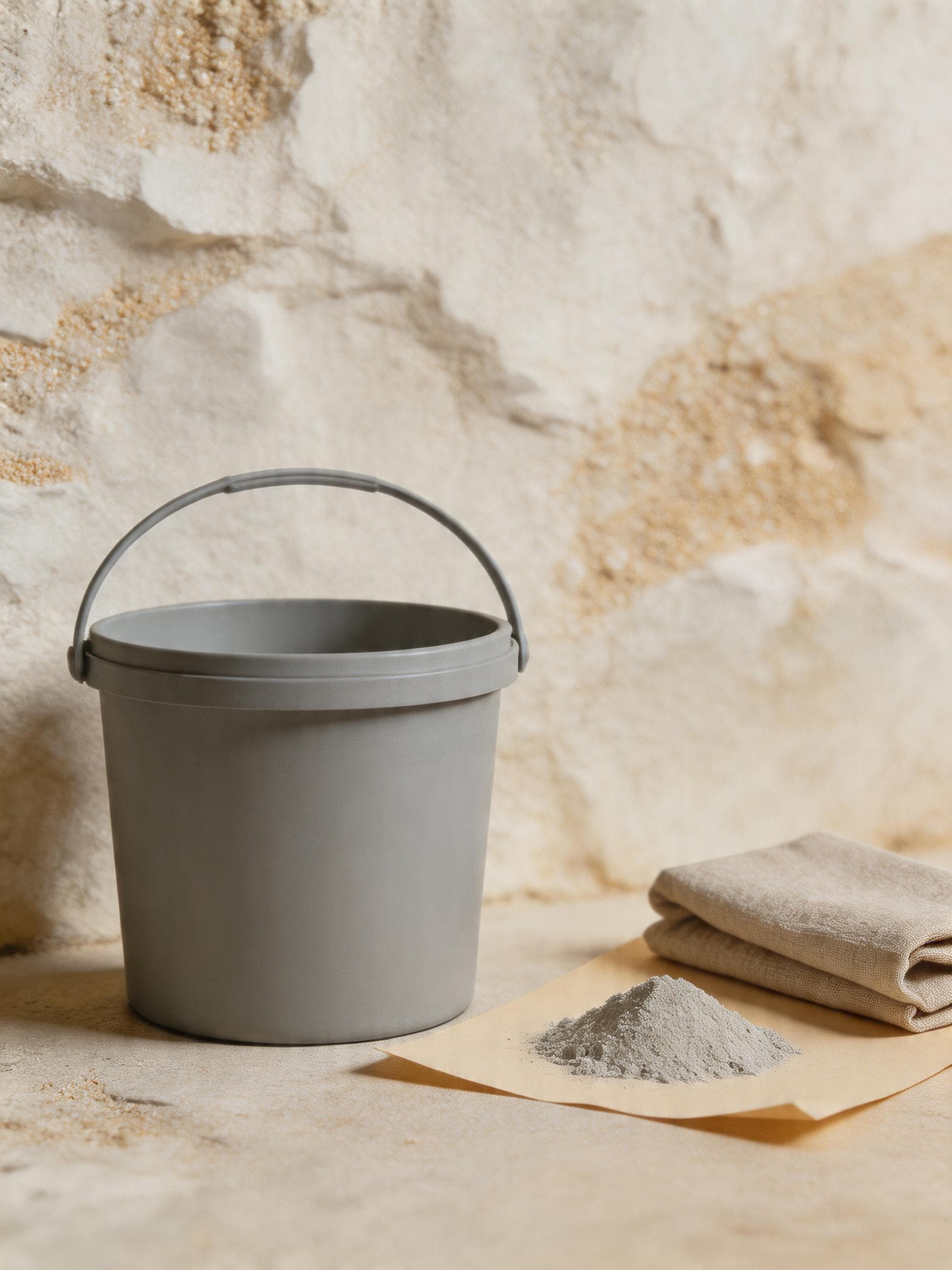 Mineral Crystal coating with its finished wall texture